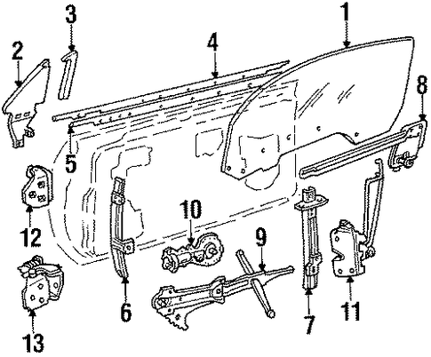 Camaro GLASS - DOOR