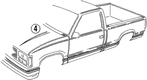 C2500 Pickup STRIPE TAPE 3
