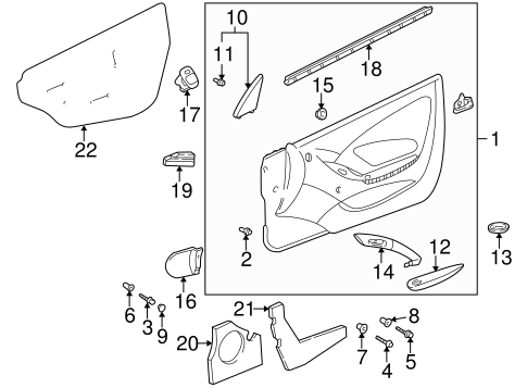 BODY/INTERIOR TRIM - DOOR for 2001 Toyota Celica #1