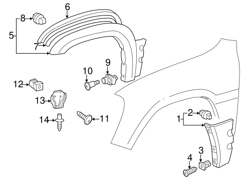BODY/EXTERIOR TRIM - FENDER for 1997 Toyota RAV4 #1