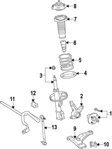 FRONT SUSPENSION/SUSPENSION COMPONENTS for 2016 Toyota Prius #1