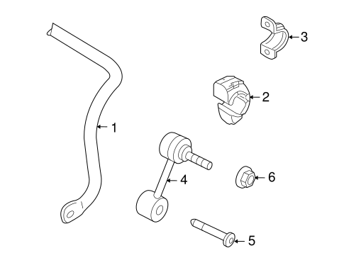 Stabilizer Bar & Components for 2012 Volkswagen CC #1