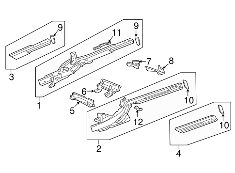 Rails & Components for 2001 Audi A6 #0