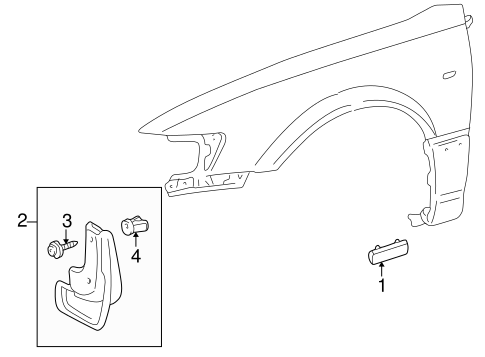 BODY/EXTERIOR TRIM - FENDER for 2000 Toyota Camry #1