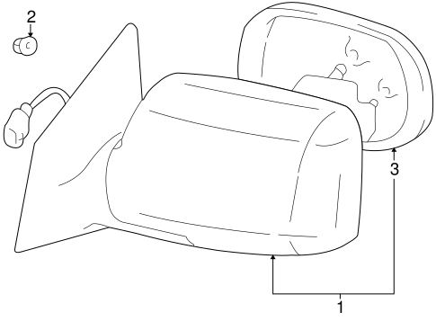 BODY/OUTSIDE MIRRORS for 2002 Toyota Echo #2