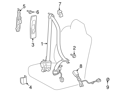 ELECTRICAL/FRONT SEAT BELTS for 2012 Scion xB #1