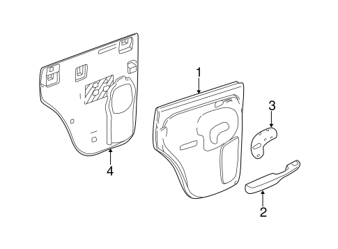 Silverado 2500 HD INTERIOR TRIM - REAR DOOR 2