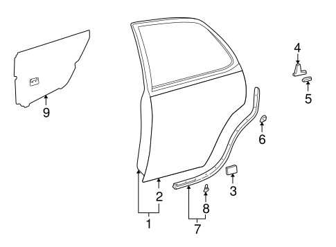 BODY/DOOR & COMPONENTS for 1997 Toyota Camry #2