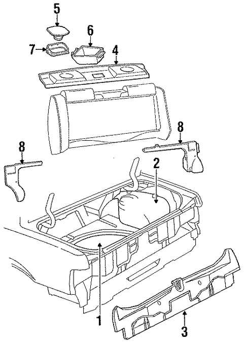 Grand Am INTERIOR TRIM - REAR BODY