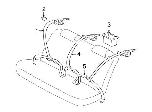 ELECTRICAL/REAR SEAT BELTS for 2003 Toyota Avalon #1
