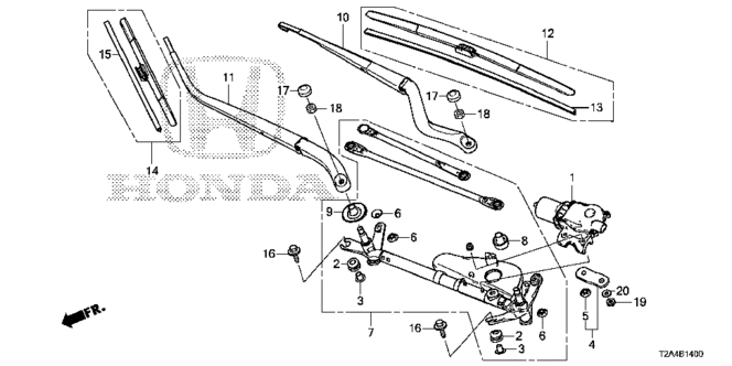 Electrical/Exhaust/Heater/Fuel/Front Windshield Wiper for 2013 Honda ACCORD SEDAN #1