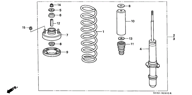 CHASSIS/FRONT SHOCK ABSORBER for 1996 Honda CIVIC HATCHBACK #1