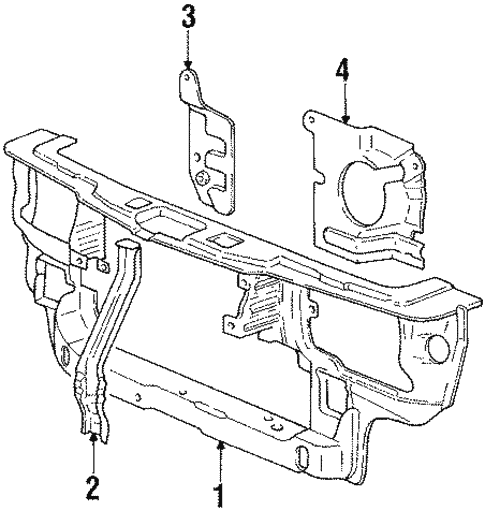 Radiator Support for 1993 Hyundai Sonata #0