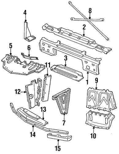 Firebird RADIATOR SUPPORT
