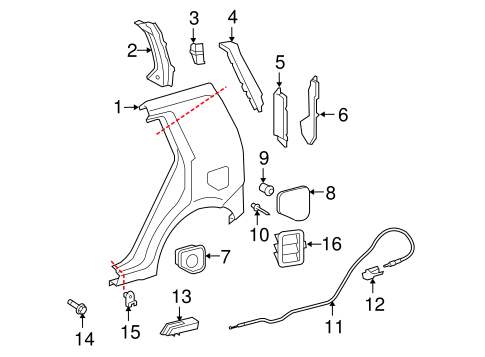 BODY/FUEL DOOR for 2013 Scion xB #1