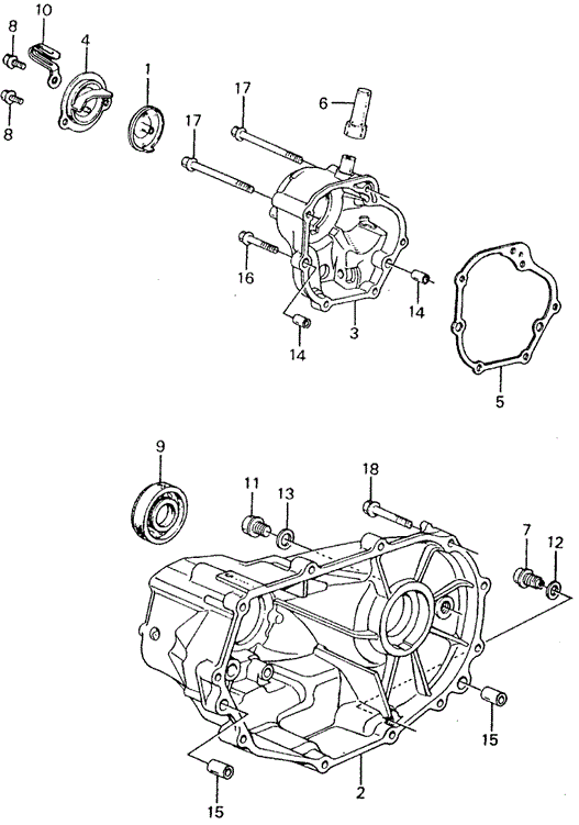 TRANSMISSION - MANUAL/MT TRANSMISSION HOUSING for 1982 Honda CIVIC SEDAN #1