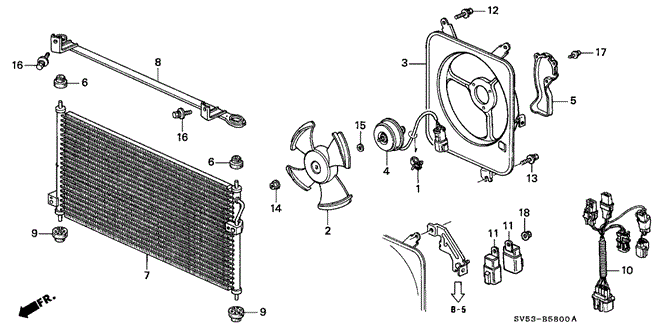 BODY / AIR CONDITIONING/A/C AIR CONDITIONER (CONDENSER) for 1996 Honda ACCORD 5-DOOR #1
