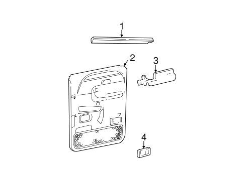 Body/Interior Trim - Rear Door for 2007 Ford F-250 Super Duty #2