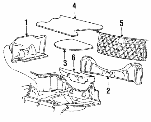Body/Interior Trim - Rear Body for 1996 Ford Mustang #2