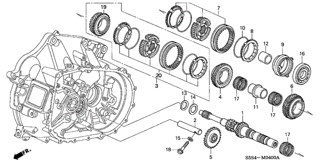 TRANSMISSION - MANUAL/MT MAINSHAFT for 2003 Honda CIVIC HATCHBACK #1