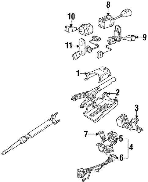 Shroud, Switches & Levers for 1995 BMW 850CSi #0