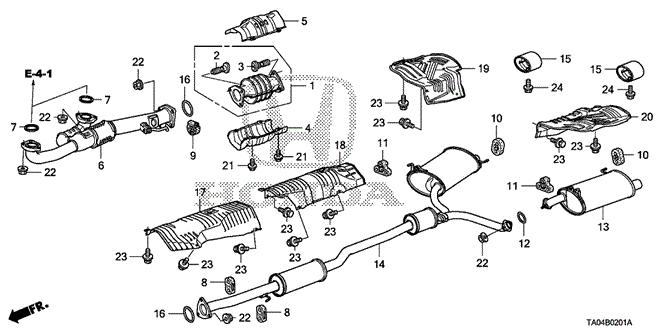 Electrical/Exhaust/Heater/Fuel/Exhaust Pipe (V6) for 2010 Honda ACCORD SEDAN #1
