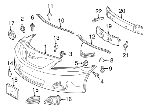 BODY/BUMPER & COMPONENTS - FRONT for 2011 Toyota Camry #1