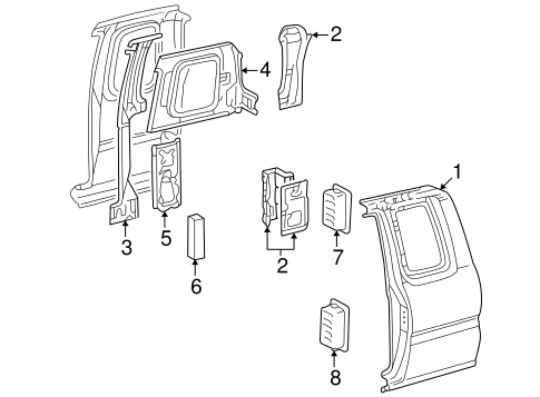 BODY/SIDE PANEL & COMPONENTS for 2001 Toyota Tacoma #1