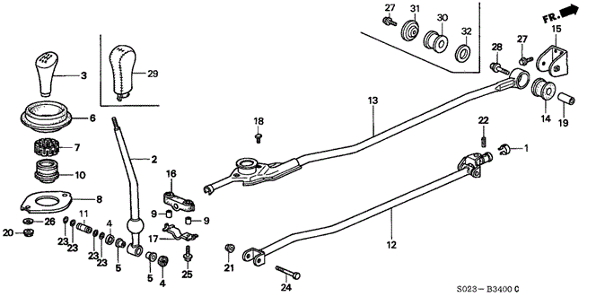 Chassis/Shift Lever for 2000 Honda CIVIC COUPE #1