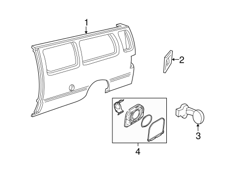 Side Panel for 2014 Ford E-350 Super Duty #1