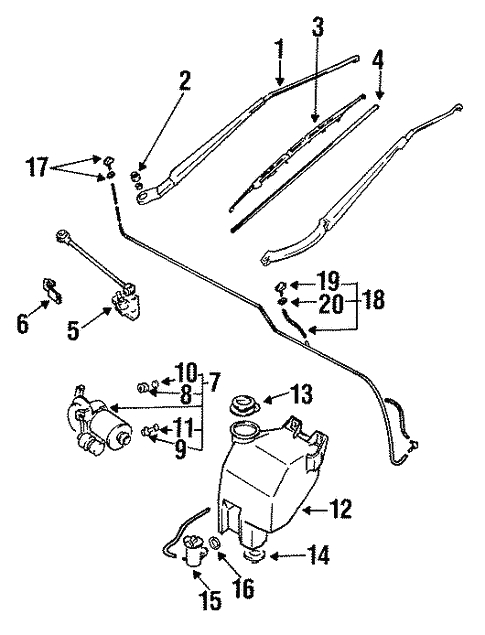 Wiper & Washer Components for 1990 Subaru Legacy #0