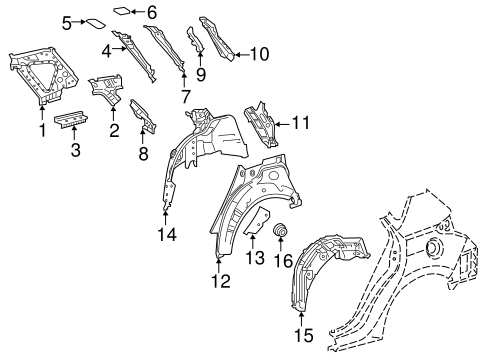 BODY/INNER STRUCTURE for 2016 Scion iM #1
