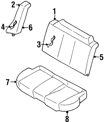Tracer REAR SEAT COMPONENTS 2