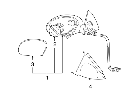 Body/Outside Mirrors for 2001 Ford Escape #1