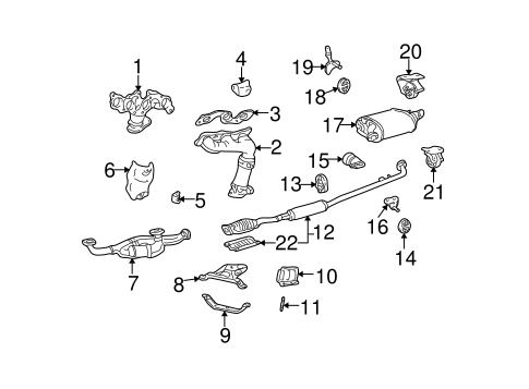 EXHAUST SYSTEM/EXHAUST MANIFOLD for 2001 Toyota Avalon #1