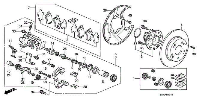 CHASSIS/REAR BRAKE (DISK) for 2009 Honda CIVIC SEDAN #1