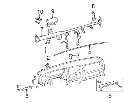 BODY/INSTRUMENT PANEL for 2010 Toyota Tacoma #1