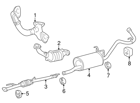 EXHAUST SYSTEM/EXHAUST COMPONENTS for 2001 Toyota Tundra #2