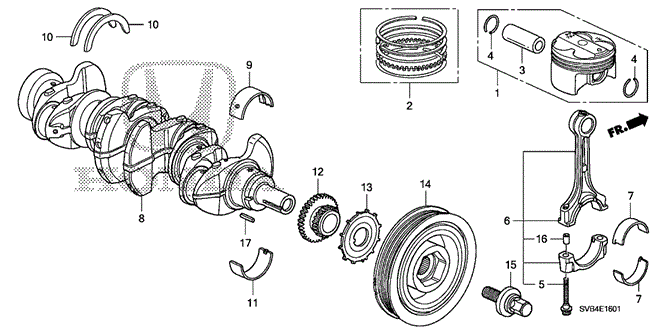 ENGINE/CRANKSHAFT - PISTON (2.0L) for 2010 Honda CIVIC COUPE #1