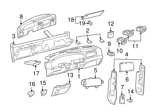Body/Instrument Panel for 2001 Ford F-350 Super Duty #1