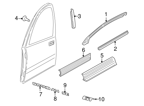 Grand Am EXTERIOR TRIM - FRONT DOOR