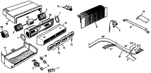 BODY / AIR CONDITIONING/A/C EVAPORATOR - LOUVER - ELECTRICAL (TYPE-1) for 1976 Honda CIVIC COUPE #1