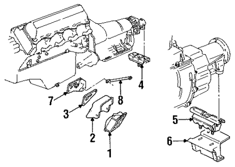 C3500 Pickup ENGINE & TRANS MOUNTING