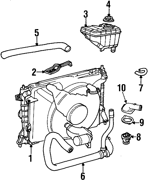 Cooling System/Radiator & Components for 2002 Ford Crown Victoria #2