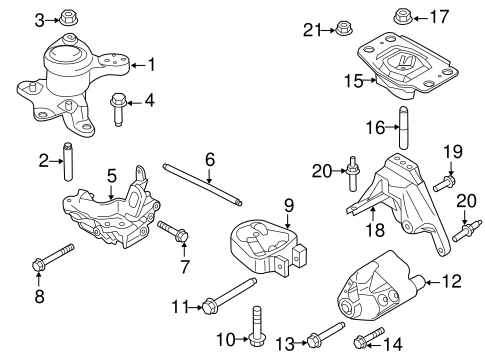 Fusion ENGINE & TRANS MOUNTING 2