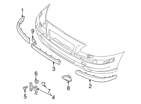 S60 EXTERIOR TRIM - FRONT BUMPER
