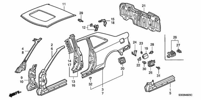 Outer Panel (Plasma Style Panel) for 2001 Honda Prelude #0