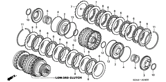 TRANSMISSION - AUTOMATIC/AT CLUTCH (LOW-THIRD) (L4) (1) for 2004 Honda ACCORD SEDAN #1