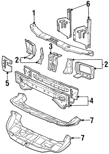 Mystique RADIATOR SUPPORT