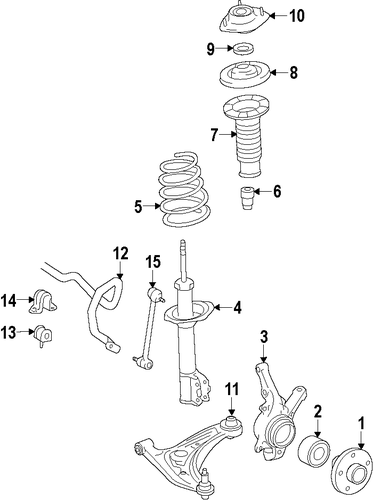 FRONT SUSPENSION/SUSPENSION COMPONENTS for 2015 Scion iQ #1